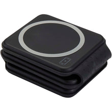 Load image into Gallery viewer, Armus 3-in-1 15W recycled plastic foldable wireless charger — Black (detail)