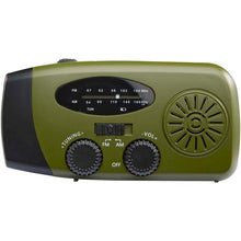 Load image into Gallery viewer, Avior RCS recycled plastic emergency radio — Army green (front)