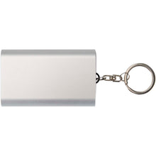 Load image into Gallery viewer, Arcturus 2000 mAh recycled aluminium power bank with keychain — Silver (front)