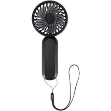 Load image into Gallery viewer, Aervia recycled plastic portable fan — Black (front)