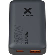 Load image into Gallery viewer, Xtorm 65W fast travel charger with cable and travel case set — Black