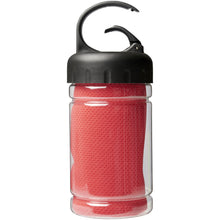 Load image into Gallery viewer, Remy cooling towel in PET container — Red (front)