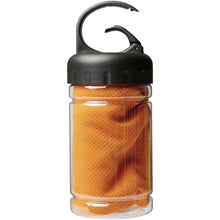 Load image into Gallery viewer, Remy cooling towel in PET container — Orange (front)