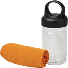 Load image into Gallery viewer, Remy cooling towel in PET container — Orange