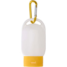Load image into Gallery viewer, Rosie SPF 30 suncream with carabiner — Yellow (front)