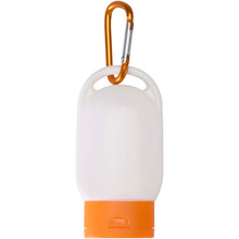 Load image into Gallery viewer, Rosie SPF 30 suncream with carabiner — Orange (front)