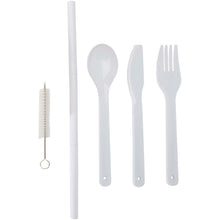 Load image into Gallery viewer, Runa cutlery set with bamboo lid — White (detail 2)