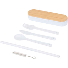 Load image into Gallery viewer, Runa cutlery set with bamboo lid — White