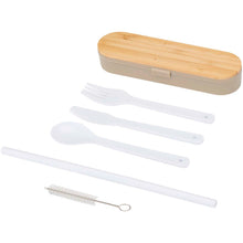 Load image into Gallery viewer, Runa cutlery set with bamboo lid — Dark Sand