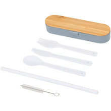 Load image into Gallery viewer, Runa cutlery set with bamboo lid — Slate grey