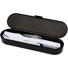 Load image into Gallery viewer, Runa cutlery set with bamboo lid — Black (detail)