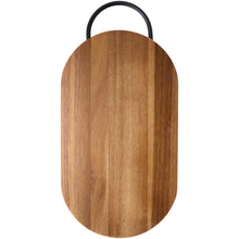Load image into Gallery viewer, Prestige acacia wood chopping board with bread knife — Wood (back)