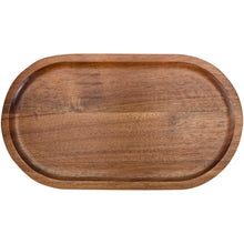 Load image into Gallery viewer, Edge acacia wood serving tray — Wood (front)