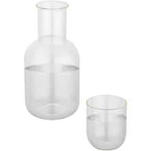 Load image into Gallery viewer, Amelie glass carafe and cup set with matt finish — Transparent