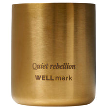 Load image into Gallery viewer, Wellmark scented candle — Gold (front)