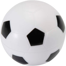 Load image into Gallery viewer, Zuri football-shaped vanilla lip balm with SPF 15 — Black (detail)