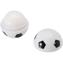 Load image into Gallery viewer, Zuri football-shaped vanilla lip balm with SPF 15 — Black