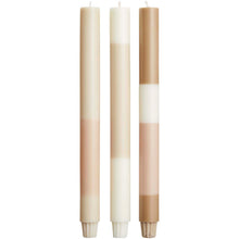 Load image into Gallery viewer, Originalhome layered limestone candles - set of 3 — Off white (front)