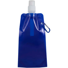 Load image into Gallery viewer, Sipzy 480 ml foldable water bottle — Blue (back)