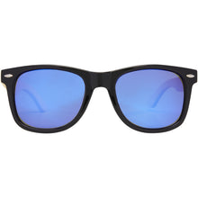 Load image into Gallery viewer, Taiyō rPET/bamboo mirrored polarized sunglasses in gift box — Wood (front)
