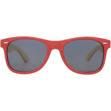 Load image into Gallery viewer, Sun Ray bamboo sunglasses — Red (front)