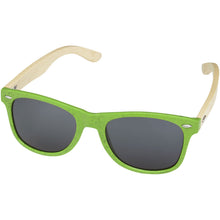 Load image into Gallery viewer, Sun Ray bamboo sunglasses — Lime green