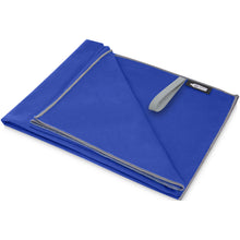 Load image into Gallery viewer, Pieter recycled PET ultra lightweight and quick dry towel 130 x 80 cm — Process blue (detail)