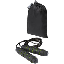 Load image into Gallery viewer, Austin soft skipping rope in recycled PET pouch — Apple green