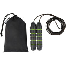 Load image into Gallery viewer, Austin soft skipping rope in recycled PET pouch — Apple green (detail 2)