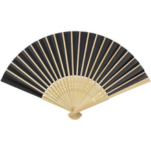 Load image into Gallery viewer, Carmen hand fan — Black (back)