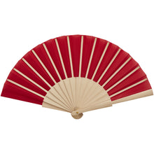 Load image into Gallery viewer, Manuela hand fan — Red (back)