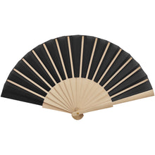 Load image into Gallery viewer, Manuela hand fan — Black (back)