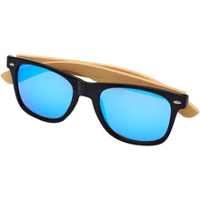 Load image into Gallery viewer, Hue sunglasses with bamboo temples — Blue / Natural (detail)