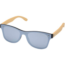 Load image into Gallery viewer, Tan sunglasses with bamboo temples — Silver