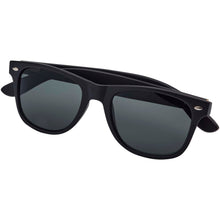 Load image into Gallery viewer, Arlo bamboo sunglasses with black coating — Black (detail)
