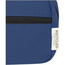 Load image into Gallery viewer, Joey GRS recycled canvas travel accessory pouch bag 3.5L — Navy (detail)