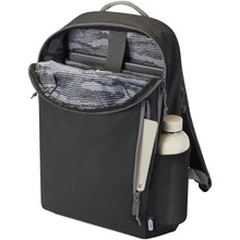 Load image into Gallery viewer, Aqua 15" GRS recycled water resistant laptop backpack 21L — Black (detail 2)