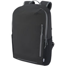 Load image into Gallery viewer, Aqua 15" GRS recycled water resistant laptop backpack 21L — Black