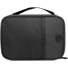 Load image into Gallery viewer, Ross GRS RPET tech pouch 1L — Heather Charcoal (front)
