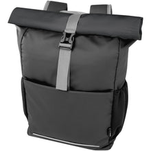 Load image into Gallery viewer, Aqua 15" GRS recycled water resistant roll-top bike bag 20L — Black