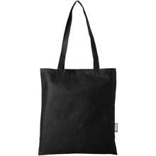 Load image into Gallery viewer, Zeus GRS recycled non-woven convention tote bag 6L — Black (front)