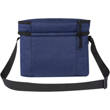 Load image into Gallery viewer, Tundra GRS RPET double compartments cooler bag 13L — Heather navy (back)
