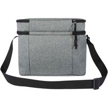 Load image into Gallery viewer, Tundra GRS RPET double compartments cooler bag 13L — Heather grey (back)