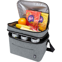 Load image into Gallery viewer, Tundra GRS RPET double compartments cooler bag 13L — Heather grey (detail)
