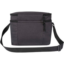 Load image into Gallery viewer, Tundra GRS RPET double compartments cooler bag 13L — Heather Charcoal (back)