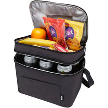 Load image into Gallery viewer, Tundra GRS RPET double compartments cooler bag 13L — Heather Charcoal (detail)