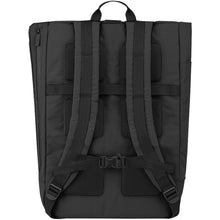 Load image into Gallery viewer, Moleskine Metro rolltop backpack — Black (back)