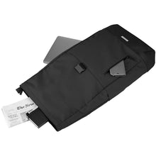 Load image into Gallery viewer, Moleskine Metro rolltop backpack — Black (detail)