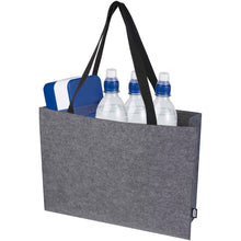 Load image into Gallery viewer, Felta GRS recycled felt gusset tote bag 20L — Medium grey (detail)