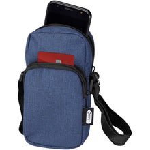 Load image into Gallery viewer, Ross GRS recycled phone pouch — Heather navy (detail)